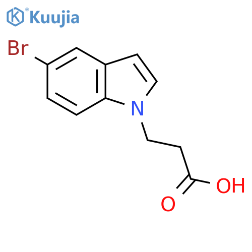 3-(5-Bromo-1H-indol-1-yl)propanoic acid structure