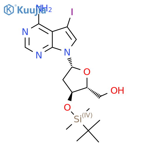 5'-O-TBS-7-deaza-2'-deoxy-7-iodoadenosine structure