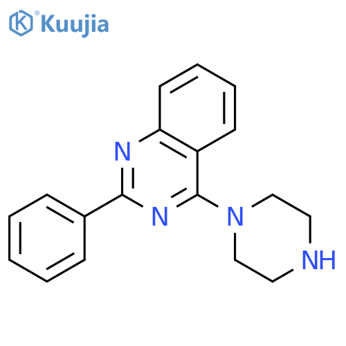 Quinazoline, 2-phenyl-4-(1-piperazinyl)- structure