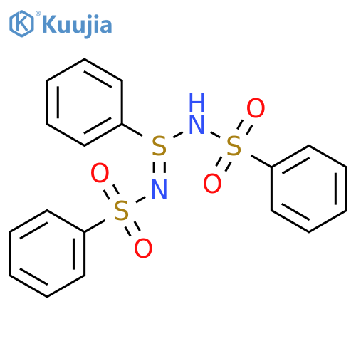 Benzenesulfonamide, N-[S-phenyl-N-(phenylsulfonyl)sulfinimidoyl]- structure