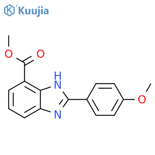 1H-Benzimidazole-4-carboxylic acid, 2-(4-methoxyphenyl)-, methylester structure