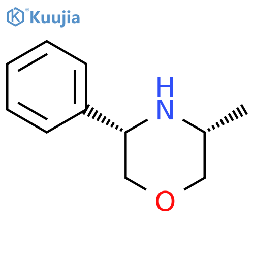 Morpholine, 3-methyl-5-phenyl-, (3R,5S)- structure