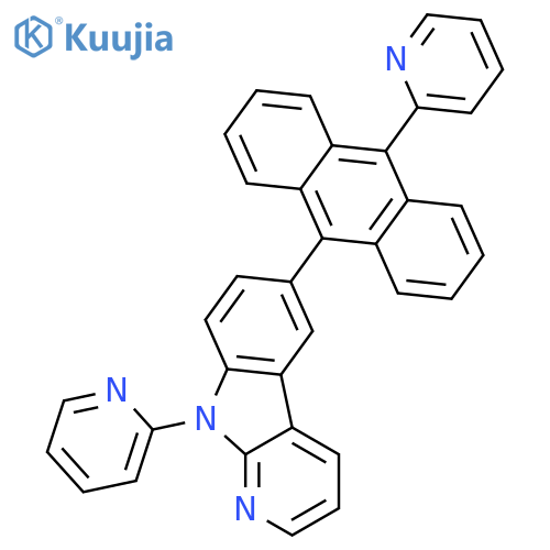 9H-Pyrido[2,3-b]indole, 9-(2-pyridinyl)-6-[10-(2-pyridinyl)-9-anthracenyl]- structure