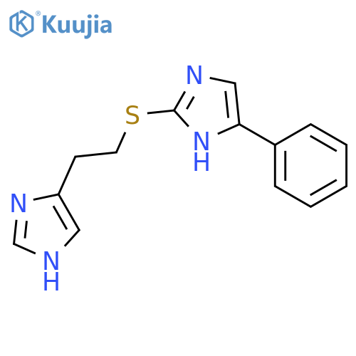 1H-Imidazole, 2-[[2-(1H-imidazol-4-yl)ethyl]thio]-4-phenyl- structure