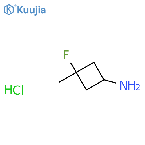 cis-3-fluoro-3-methyl-cyclobutanamine;hydrochloride structure