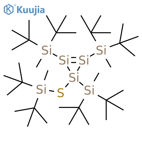 Cyclotrisilene, 1,2,3-tris[bis(1,1-dimethylethyl)methylsilyl]-3-[[bis(1,1-dimethylethyl)methylsilyl]thio]- structure