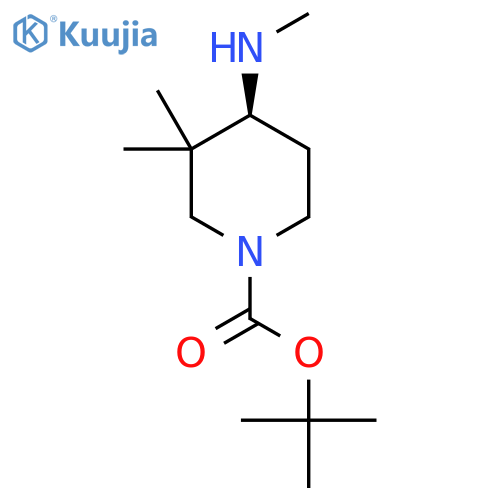 tert-butyl (4S)-3,3-dimethyl-4-(methylamino)piperidine-1-carboxylate structure