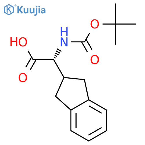 (R)-2-(Tert-Butoxycarbonylamino)-2-(2,3-Dihydro-1h-Inden-2-Yl)Acetic Acid structure