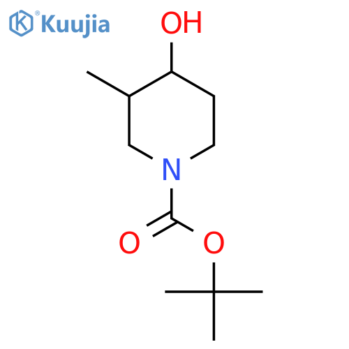 tert-butyl 4-hydroxy-3-methyl-piperidine-1-carboxylate structure