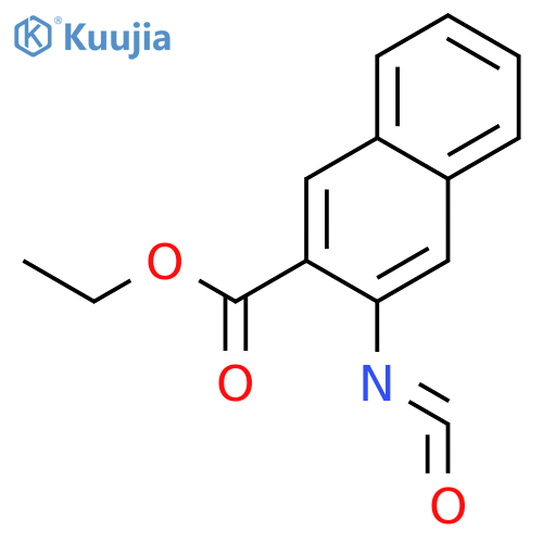 2-Naphthalenecarboxylic acid, 3-isocyanato-, ethyl ester structure