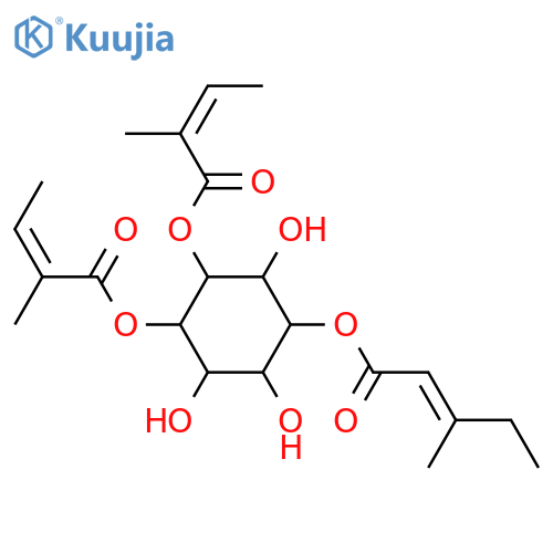 myo-Inositol; 4,5-Diangeloyl, 1-O-(3-methyl-2E-pentenoyl) structure