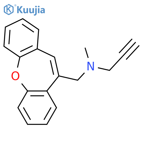 N-(dibenzo[b,f]oxepin-10-ylmethyl)-N-methylprop-2-yn-1-amine structure
