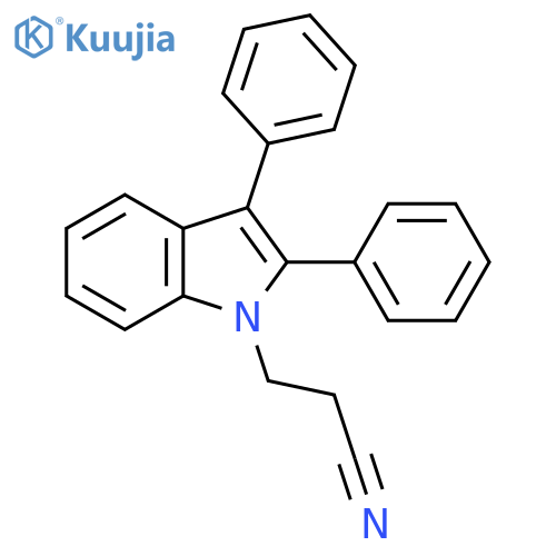 1H-Indole-1-propanenitrile, 2,3-diphenyl- structure
