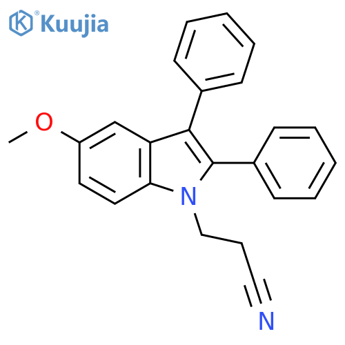 1H-Indole-1-propanenitrile, 5-methoxy-2,3-diphenyl- structure