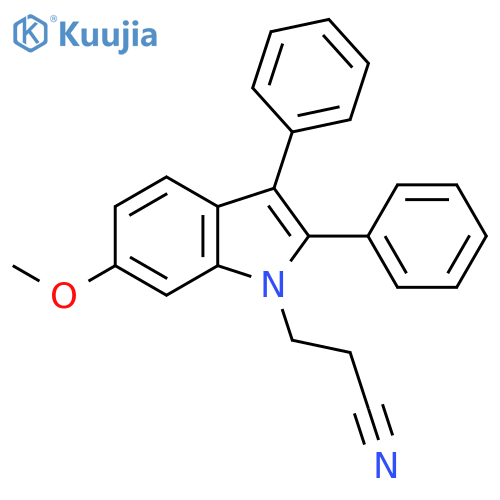 1H-Indole-1-propanenitrile, 6-methoxy-2,3-diphenyl- structure