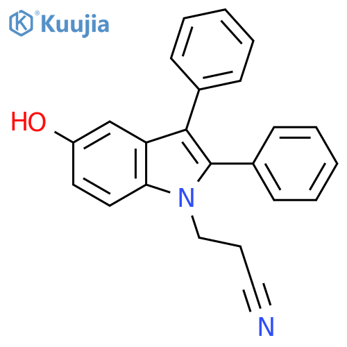 1H-Indole-1-propanenitrile, 5-hydroxy-2,3-diphenyl- structure