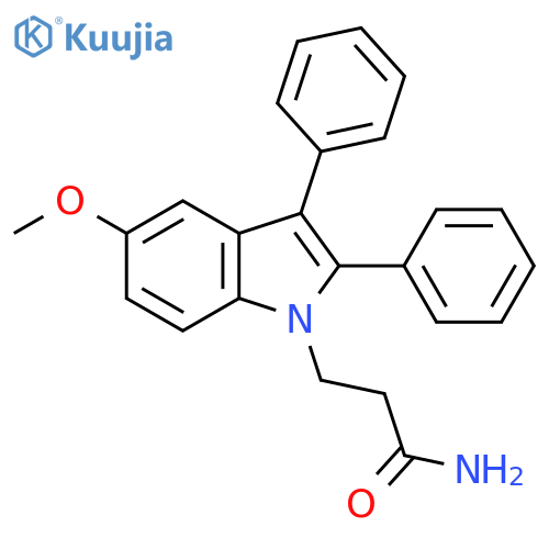 1H-Indole-1-propanamide, 5-methoxy-2,3-diphenyl- structure