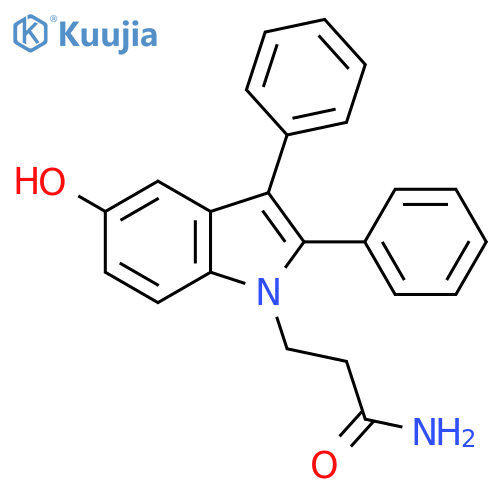 1H-Indole-1-propanamide, 5-hydroxy-2,3-diphenyl- structure