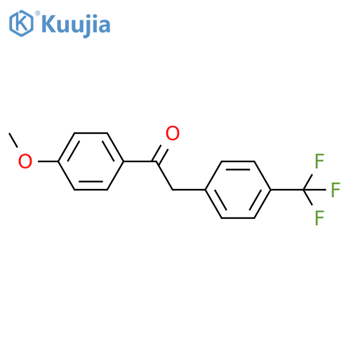 Ethanone, 1-(4-methoxyphenyl)-2-[4-(trifluoromethyl)phenyl]- structure