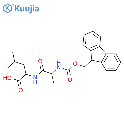 2-[2-({[(9H-fluoren-9-yl)methoxy]carbonyl}amino)propanamido]-4-methylpentanoic acid structure