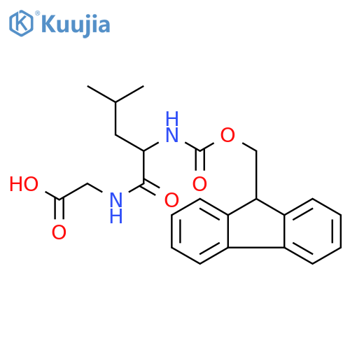 (((9H-Fluoren-9-yl)methoxy)carbonyl)-L-leucylglycine structure