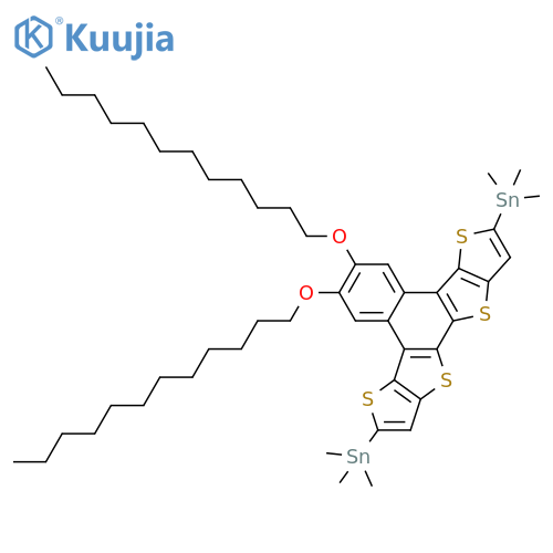 Stannane, 1,1'-[5,6-bis(dodecyloxy)dithieno[2,3-d:2',3'-d']naphtho[2,1-b:3,4-b']dithiophene-2,9-diyl]bis[1,1,1-trimethyl- structure