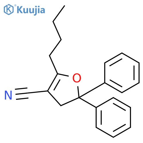 3-Furancarbonitrile, 2-butyl-4,5-dihydro-5,5-diphenyl- structure