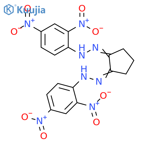 1,2-Cyclopentanedione, bis[(2,4-dinitrophenyl)hydrazone] structure