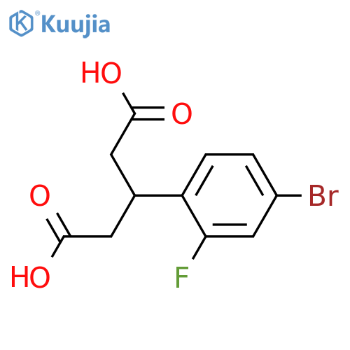 Pentanedioic acid, 3-(4-bromo-2-fluorophenyl)- structure