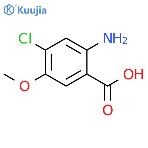 2-amino-4-chloro-5-methoxy-benzoic acid structure