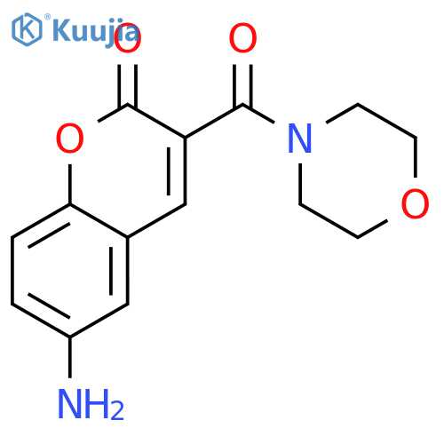 6-amino-3-(morpholin-4-ylcarbonyl)-2H-chromen-2-one structure