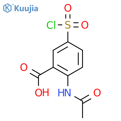 Benzoic acid, 2-(acetylamino)-5-(chlorosulfonyl)- structure