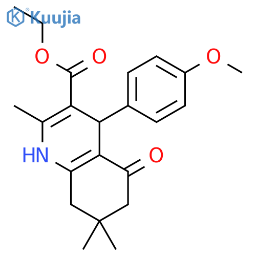 ethyl 4-(4-methoxyphenyl)-2,7,7-trimethyl-5-oxo-1,4,5,6,7,8-hexahydroquinoline-3-carboxylate structure