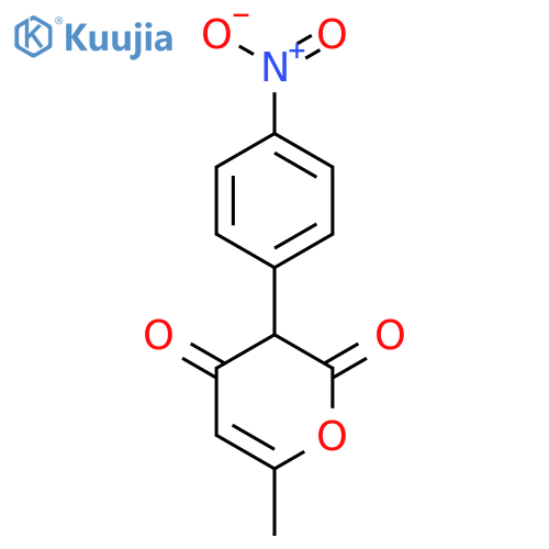2H-Pyran-2,4(3H)-dione, 6-methyl-3-(4-nitrophenyl)- structure