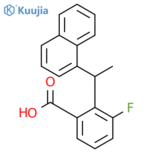 3-fluoro-2-[1-(naphthalen-1-yl)ethyl]benzoic acid structure