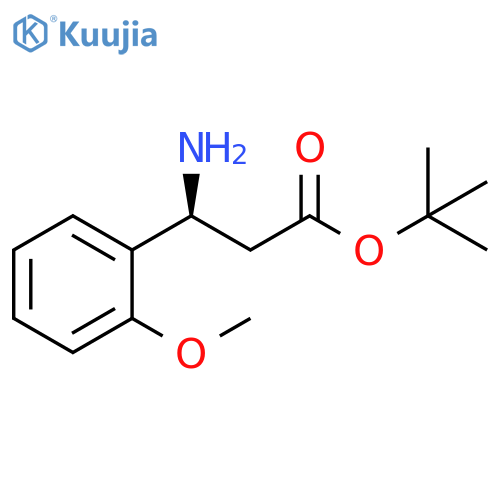 Benzenepropanoic acid, β-amino-2-methoxy-, 1,1-dimethylethyl ester, (βS)- structure