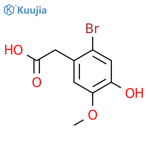 2-Bromo-4-hydroxy-5-methoxyphenylacetic Acid structure