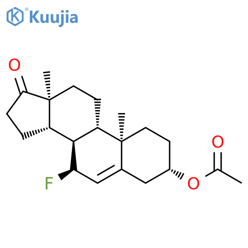 Androst-5-en-17-one, 3-(acetyloxy)-7-fluoro-, (3b,7a)- structure