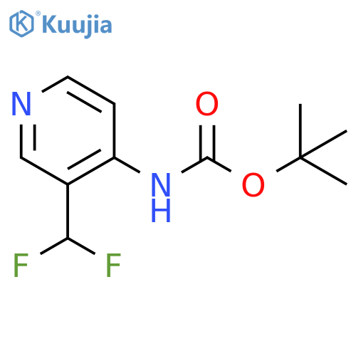 tert-Butyl N-[3-(difluoromethyl)-4-pyridyl]carbamate structure