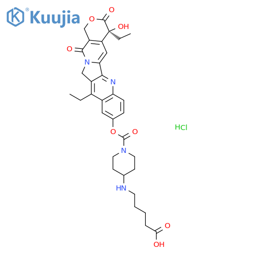 7-Ethyl-10-(4-N-aminopentanoic acid)-1-piperidino)carbonyloxycamptothecin Hydrochloride structure