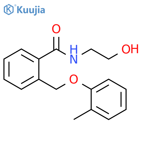Benzamide, N-(2-hydroxyethyl)-2-[(2-methylphenoxy)methyl]- structure