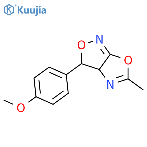 Oxazolo[5,4-c]isoxazole, 3,3a-dihydro-3-(4-methoxyphenyl)-5-methyl- structure
