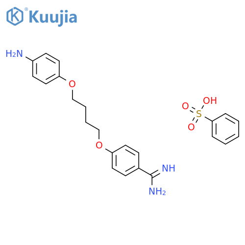 4-[4-(4-aminophenoxy)butoxy]benzenecarboximidamide;benzenesulfonic Acid structure