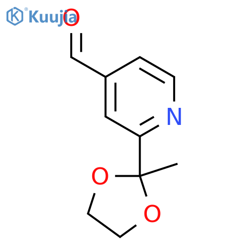 2-(2-Methyl-1,3-dioxolane-2-yl)pyridine-4-carbaldehyde structure