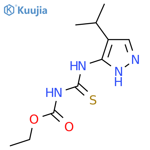 Ethyl aminon-(4-isopropyl-1H-pyrazol-5-yl)methanethiocarbamate structure