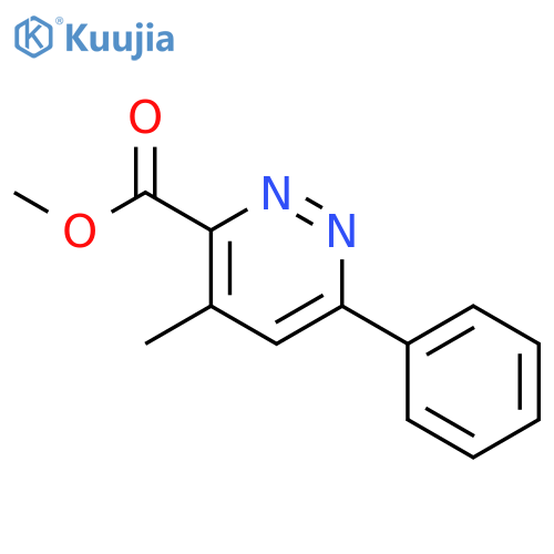 3-Pyridazinecarboxylic acid, 4-methyl-6-phenyl-, methyl ester structure