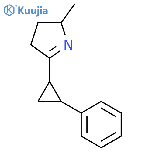 2H-Pyrrole, 3,4-dihydro-2-methyl-5-[(1R,2R)-2-phenylcyclopropyl]-, (2S)-rel- structure