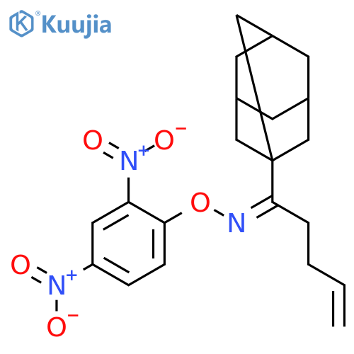 4-Penten-1-one, 1-tricyclo[3.3.1.13,7]dec-1-yl-, O-(2,4-dinitrophenyl)oxime, (1E)- structure