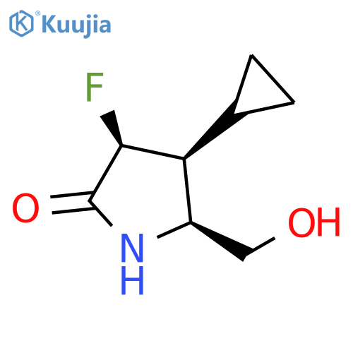 (3S,4S,5S)-4-cyclopropyl-3-fluoro-5-(hydroxymethyl)pyrrolidin-2-one structure
