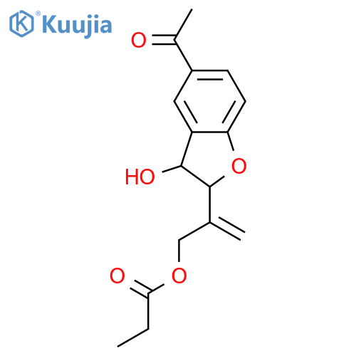 5-Acetyl-2,3-dihydro-3-hydroxy-2-[1-(hydroxymethyl)ethenyl]benzofuran; (2R*,3R*)-form, 2'-Propanoyl structure